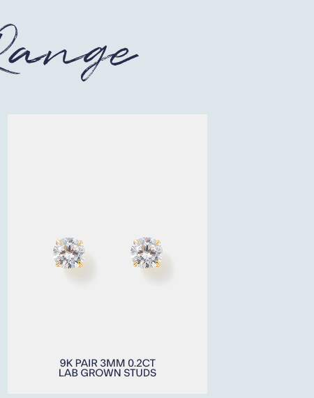 Lab Grown Diamond 0.2ct Stud Earrings 9ct Gold