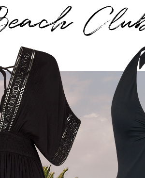Crochet Trim Kaftan Black