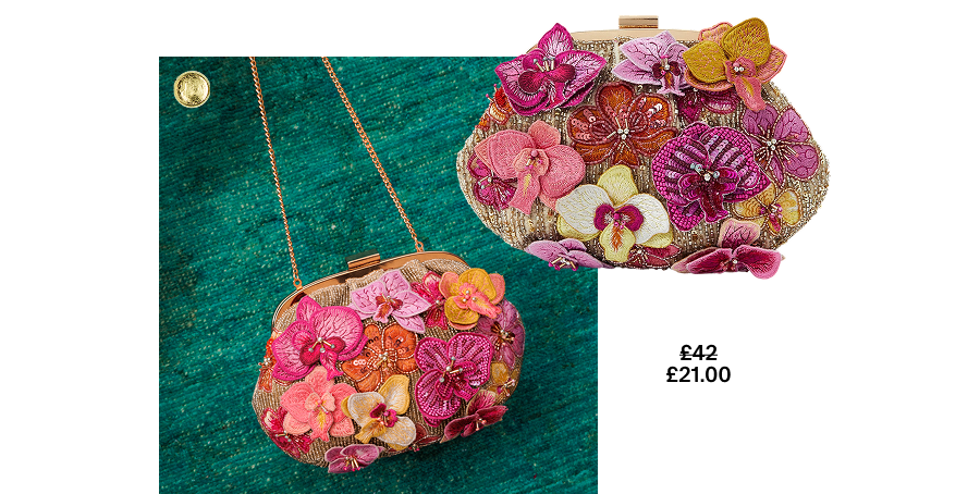 3D Floral Clutch