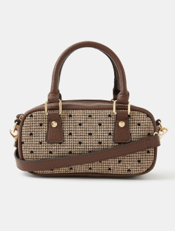 Houndstooth Bowler Bag