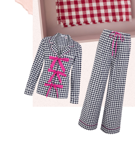 Bow Gingham Set