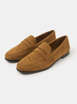 Suedette Loafers Tan