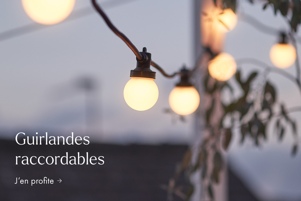 Guirlandes lumineuses raccordables pour les fêtes