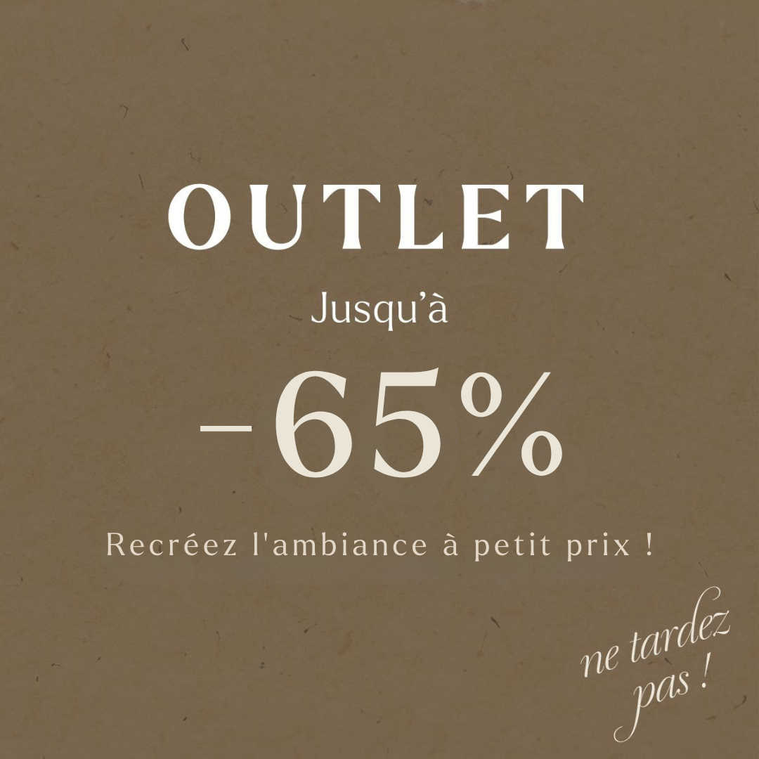 Encore plus de produit ont été ajouté à la sélection outlet, jusqu'à -60% de réduction.