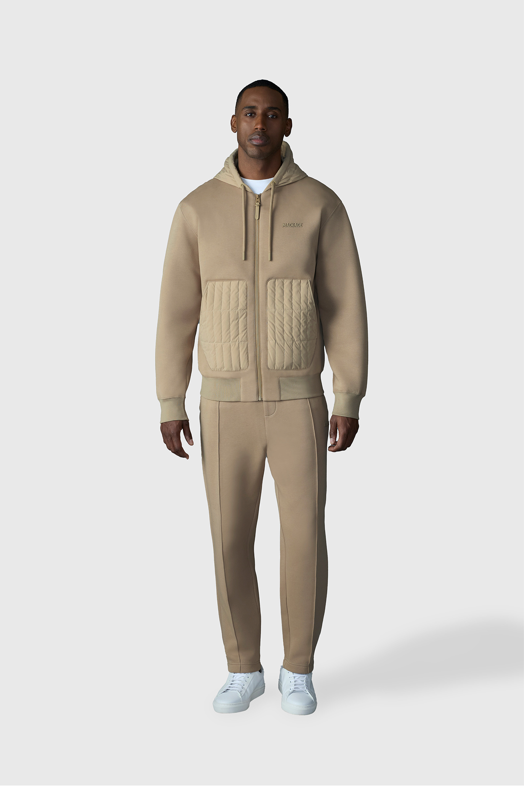 Discover CRUZ Zip-up Hybrid vertical quilt hoodie