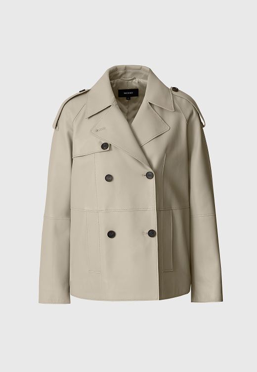 DOLORES Double-Breasted Leather Jacket