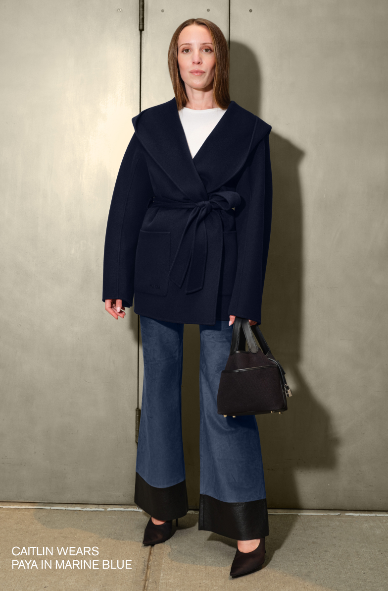 PAYA-Z Wool Wrap Coat With Sash Belt