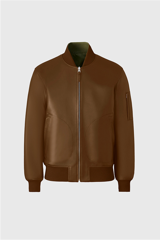 Discover EASTON-SA 2-in-1 Reversible Leather Bomber Jacket