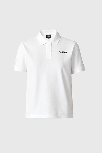 ANALIESE-CR Flat Knit Rib Collar Polo