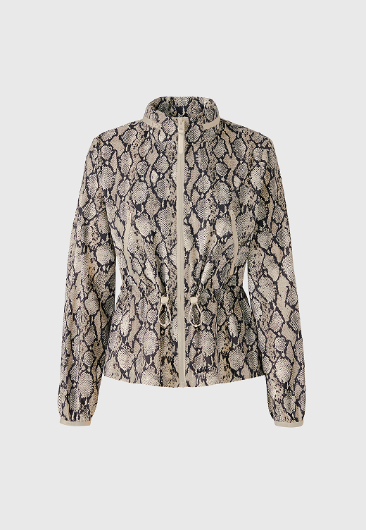 ROXY-PR Lightweight Snake Pattern Rain Jacket
