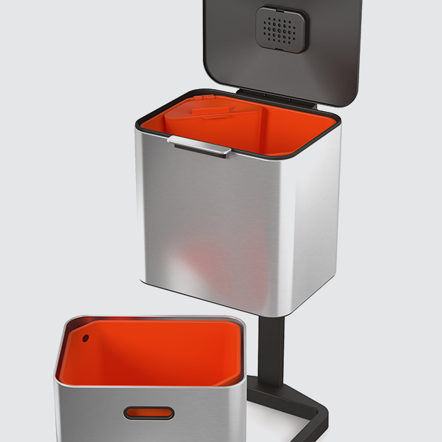 Totem Max 60L Stainless-steel Waste & Recycling Bin