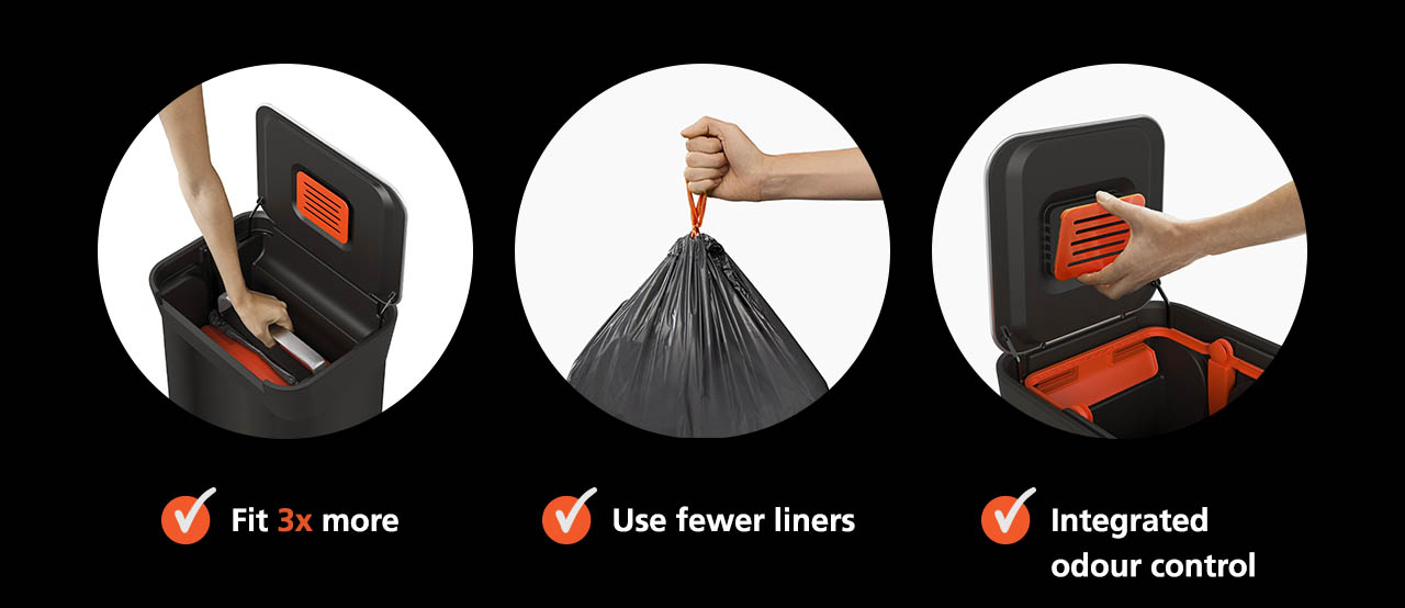Titan 30L Black Trash Compactor