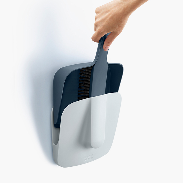 CleanStore Blue Wall-mounted Dustpan & Brush