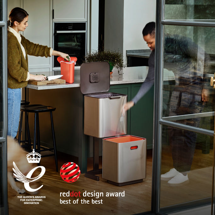 Totem Max 60L Stainless-steel Waste & Recycling Bin