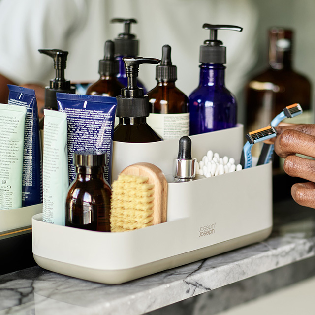 EasyStore™ Matt Ecru Bathroom Storage Caddy