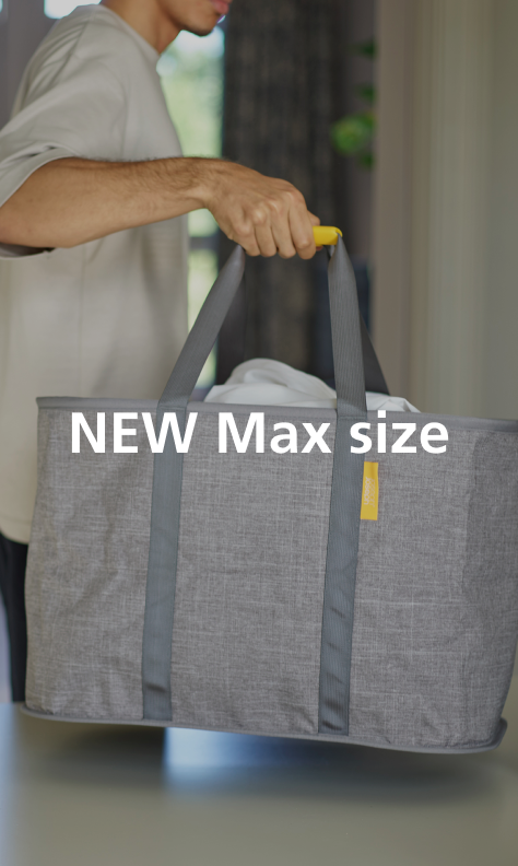 Hold-All™ Max Grey Collapsible 55L Laundry Basket