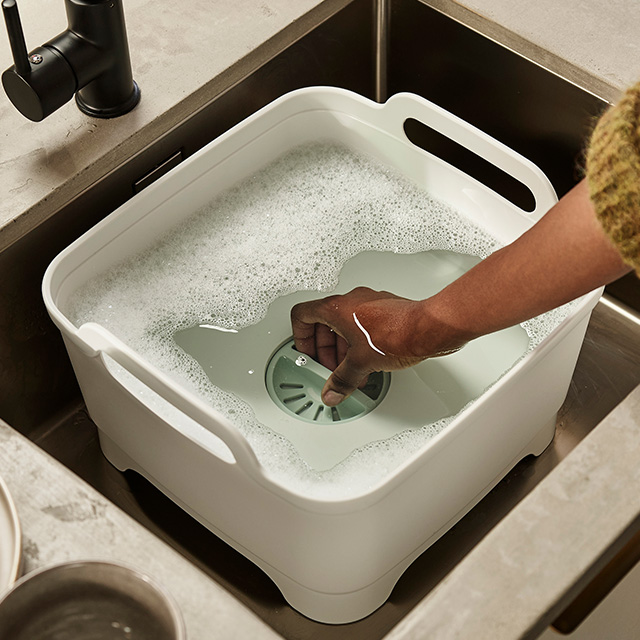 Wash&Drain™ Stone Green Washing-up Bowl