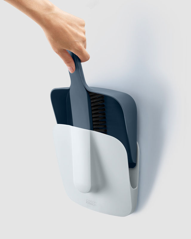 CleanStore Blue Wall-mounted Dustpan & Brush