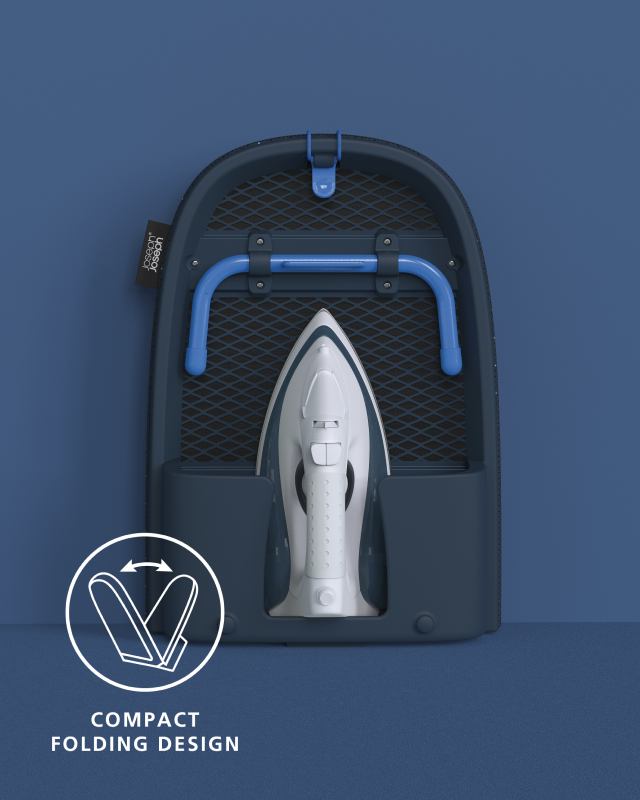 Pocket Plus Folding Blue Ironing Board with Advanced Cover