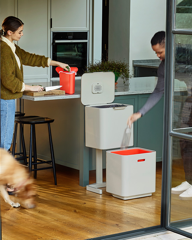 Totem Max 60L Stone Waste & Recycling Bin