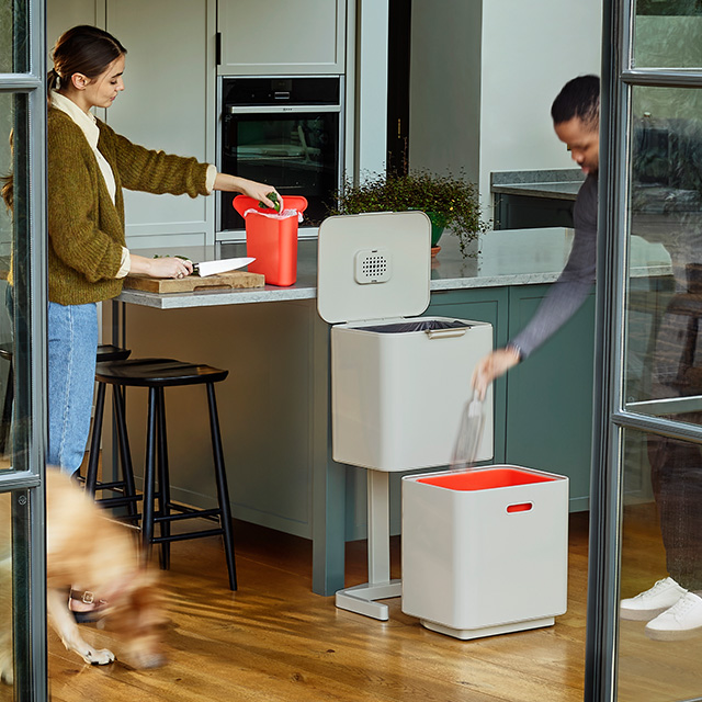Totem Max 60L Stone Waste & Recycling Bin