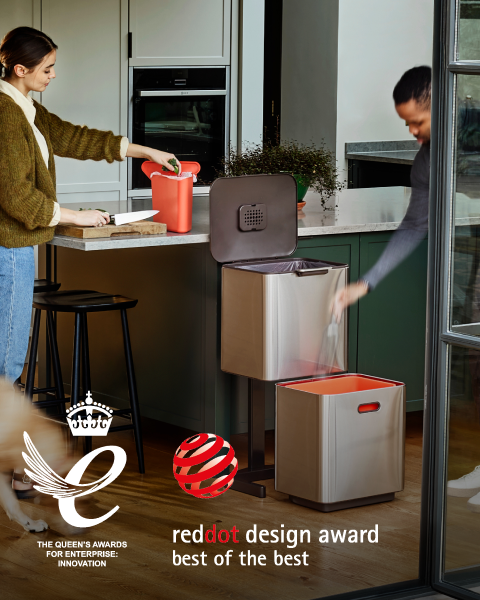 Totem Max 60L Stainless-steel Waste & Recycling Bin