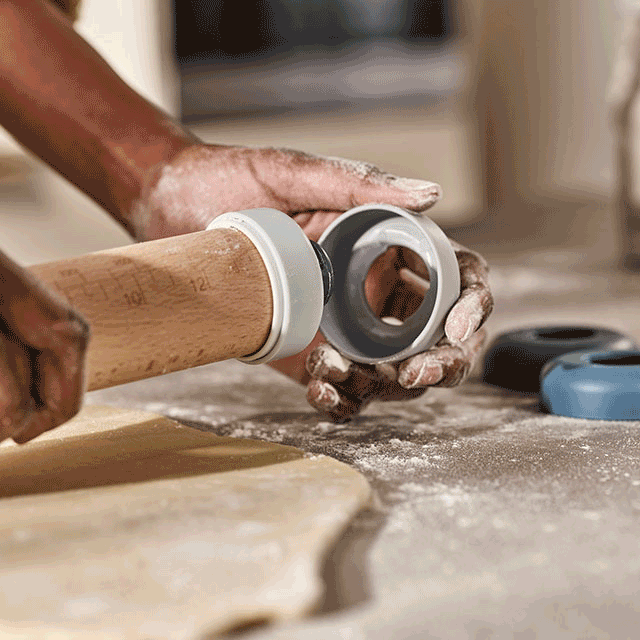 PrecisionPin™ Adjustable Blue Rolling Pin