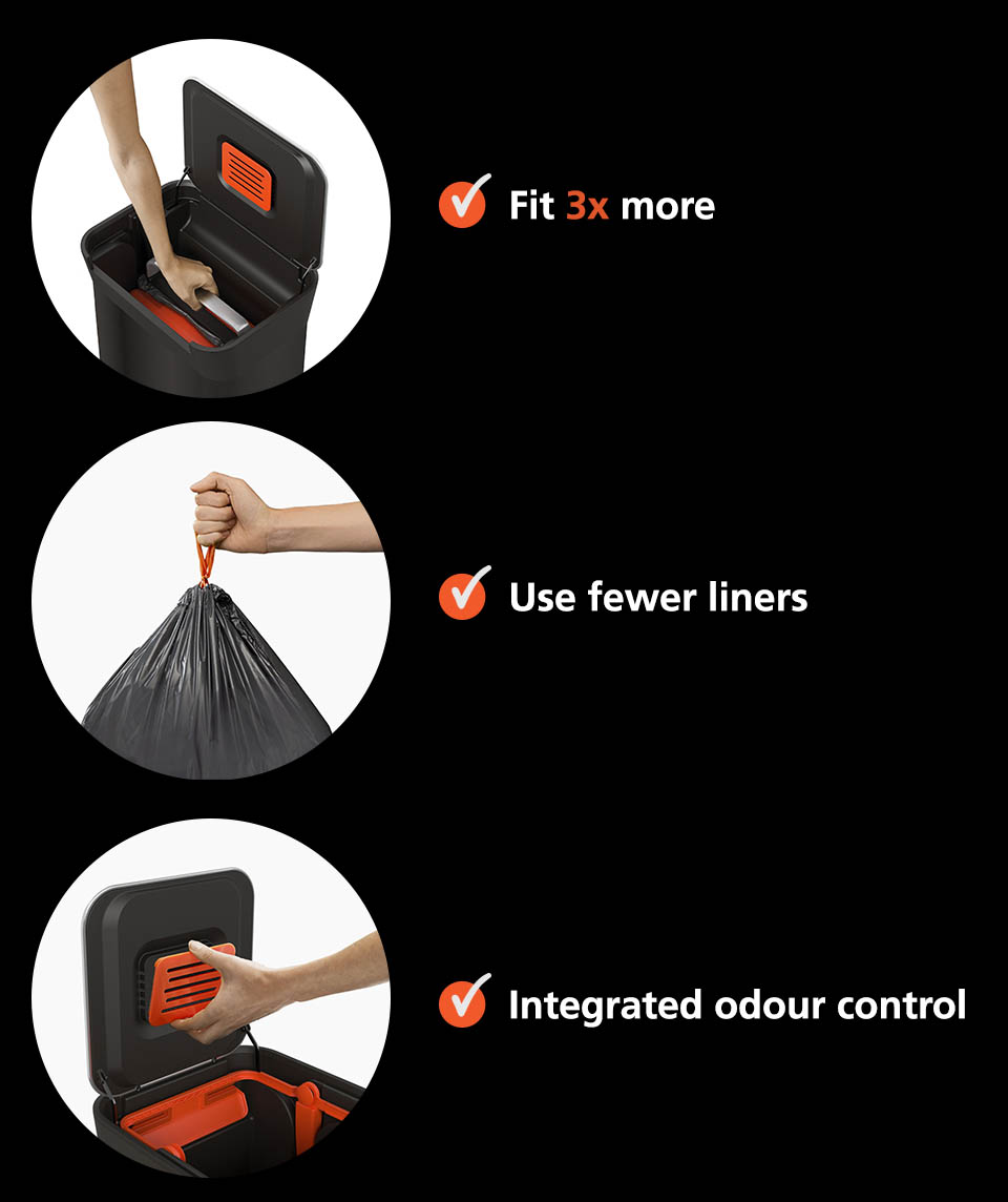 Titan 30L Black Trash Compactor