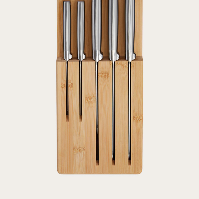 Elevate™ Steel Knife Set with In-drawer Bamboo Storage Tray