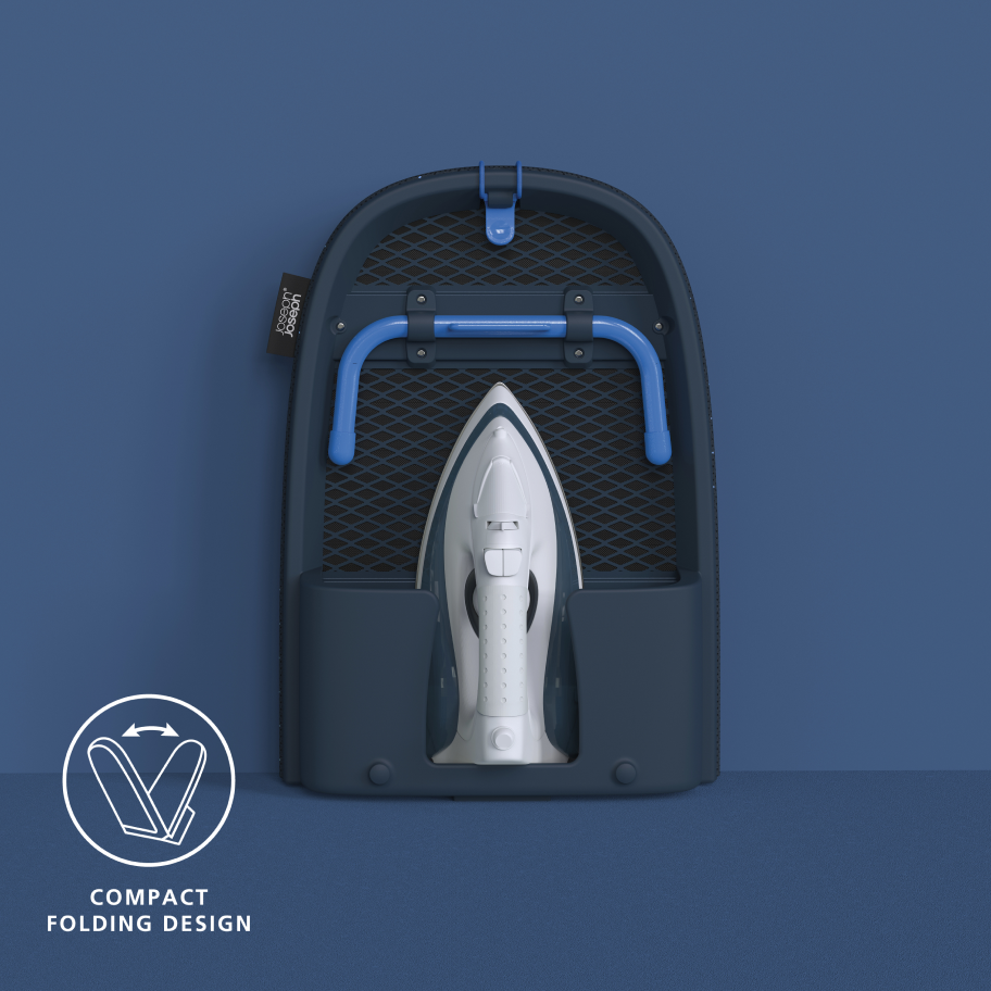 Pocket Plus Folding Blue Ironing Board with Advanced Cover