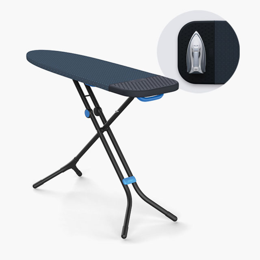 Glide Plus 130cm Blue Easy-store Ironing Board with Advanced Cover