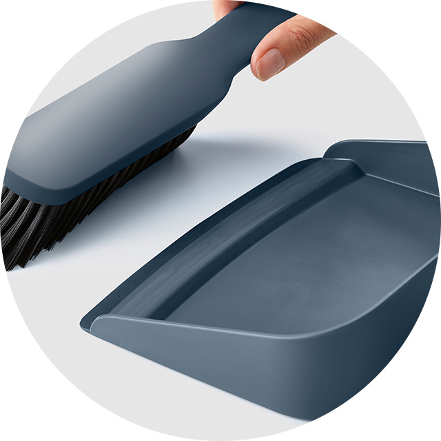 CleanStore Blue Wall-mounted Dustpan & Brush