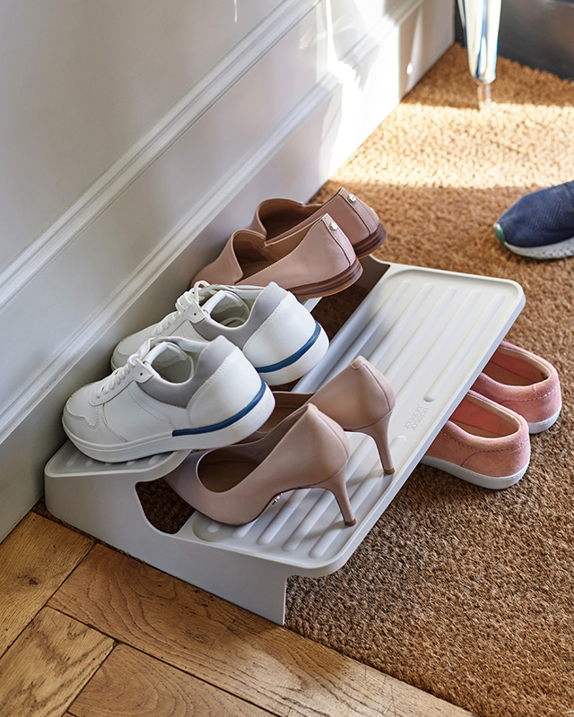 Shoe-In™ Large Space-saving Ecru Shoe Rack