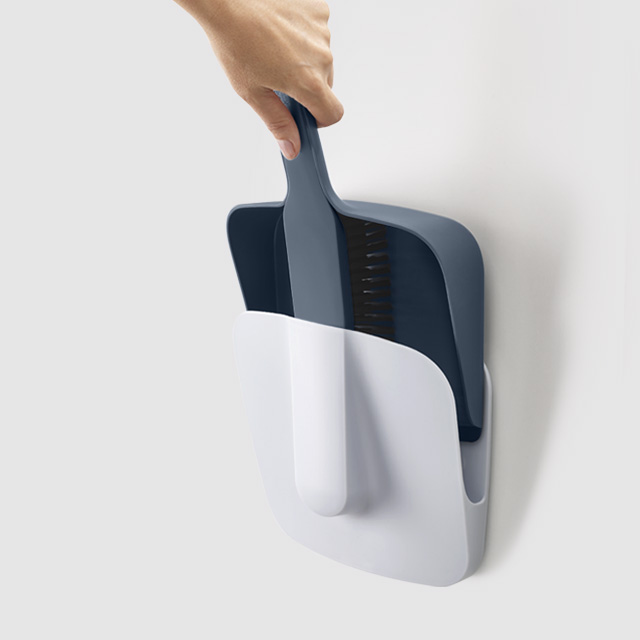 CleanStore Blue Wall-mounted Dustpan & Brush