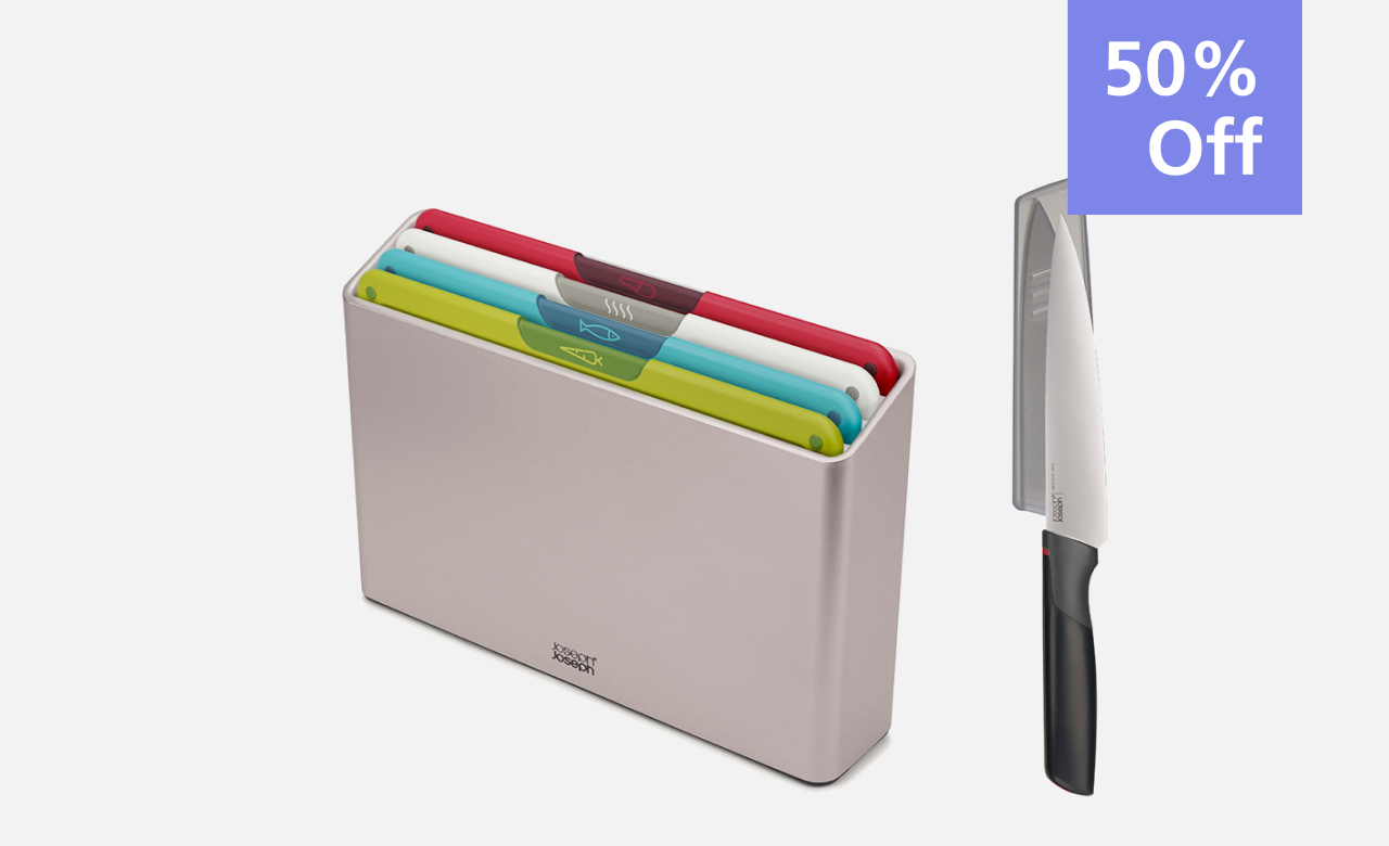 Folio™ Icon 4-piece Multicolour Chopping Board Set with Knife