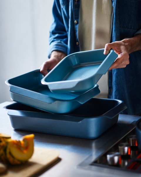 Nest™ Oven Non-stick 3-piece Blue Roasting Tray Set