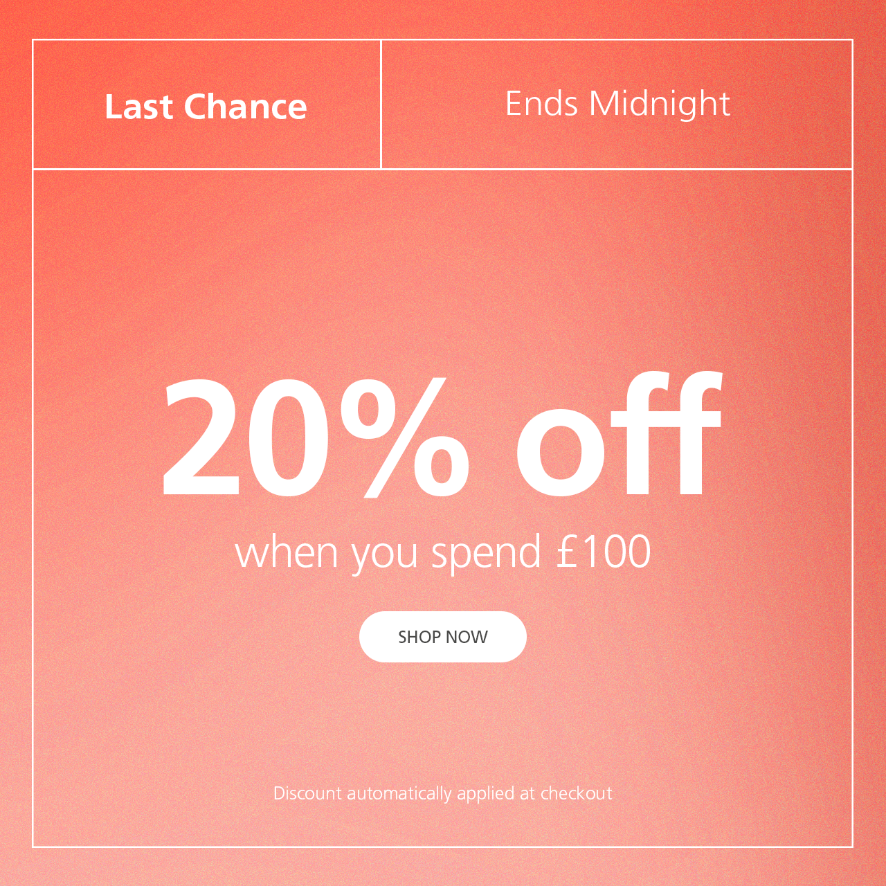 20% off £100