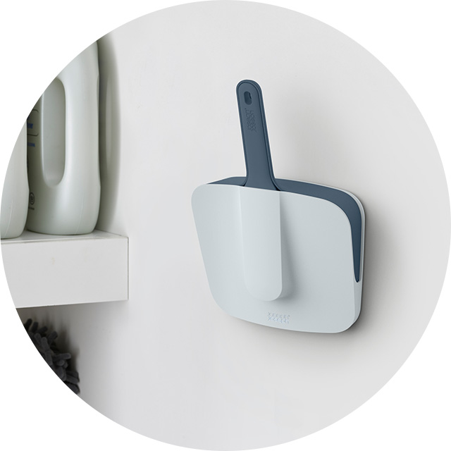 CleanStore Blue Wall-mounted Dustpan & Brush