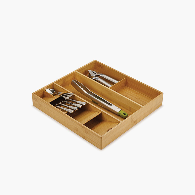 DrawerStore™ Bamboo Cutlery, Utensil & Gadget Organiser