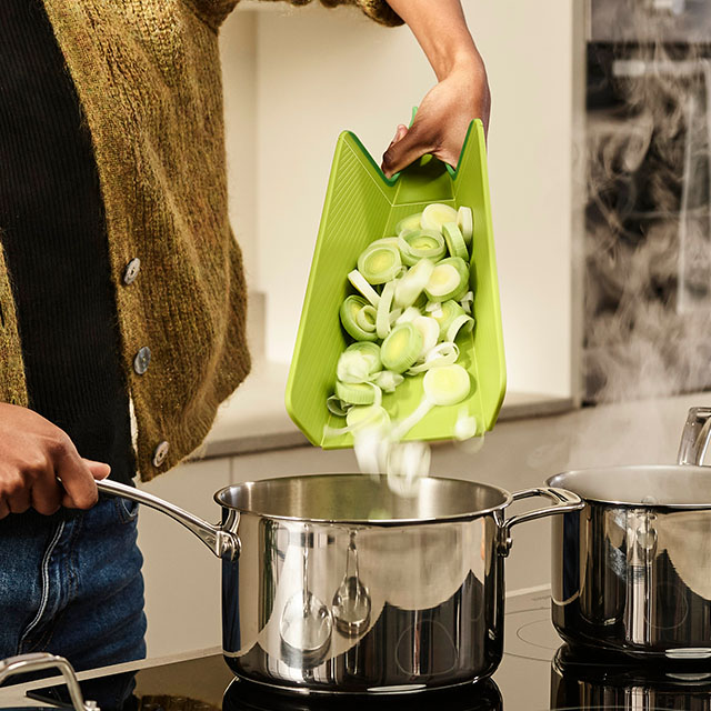 Chop2Pot™ Plus Folding Green Cutting Board