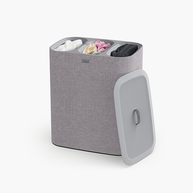 Tota Trio 90L Grey Laundry Separation Basket