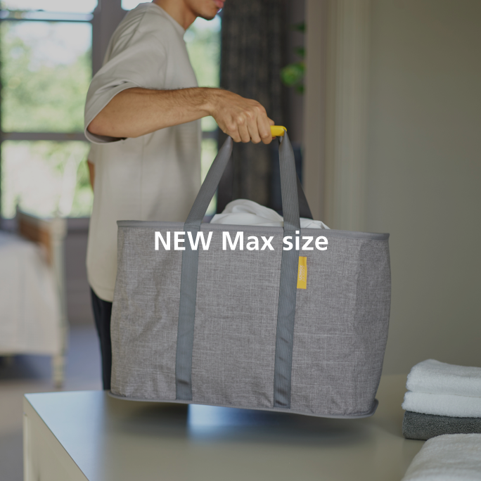 Hold-All™ Max Grey Collapsible 55L Laundry Basket