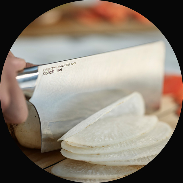 Elevate™ Fusion 5-piece Knife & Scissor Set with Beechwood Block