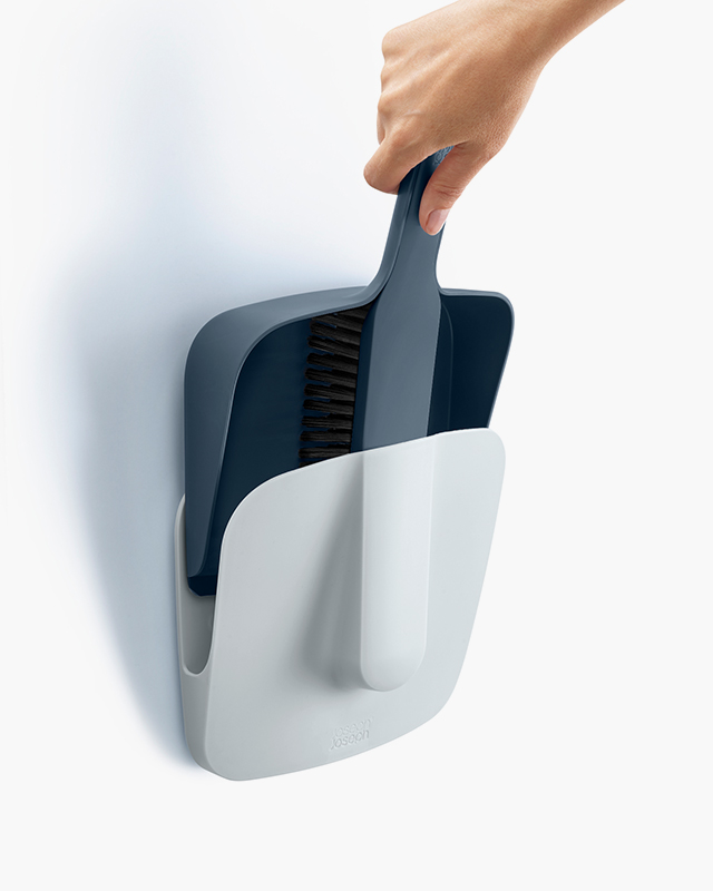 CleanStore Blue Wall-mounted Dustpan & Brush