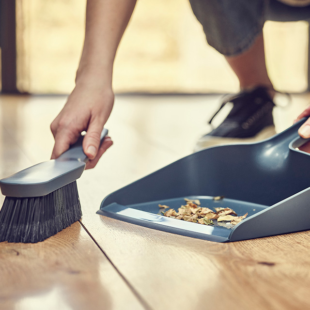 CleanStore Blue Wall-mounted Dustpan & Brush