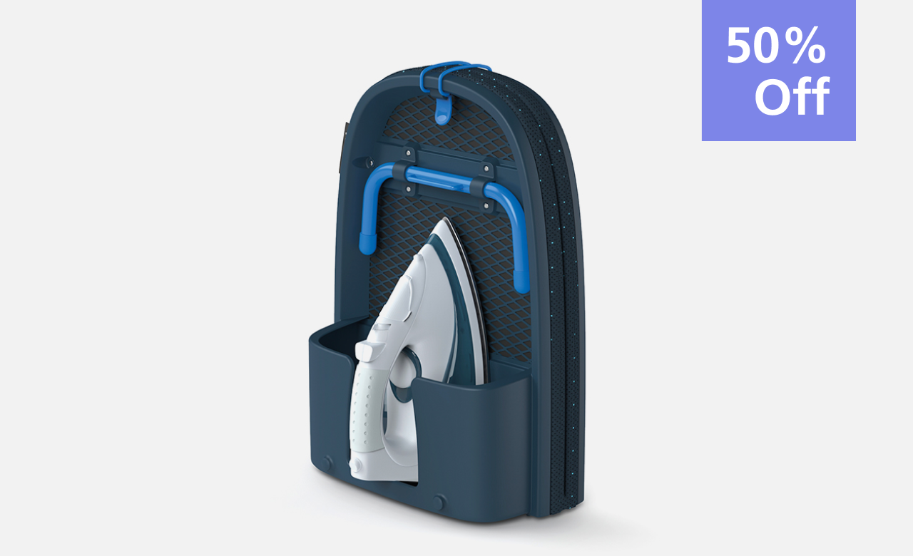Pocket Plus Folding Ironing Board with Advanced Cover
