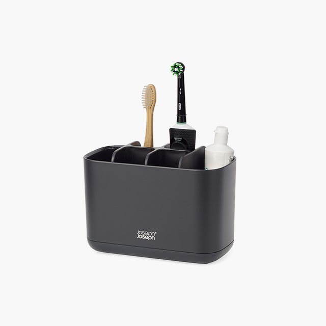 EasyStore™ Large Matt Black Toothbrush Holder