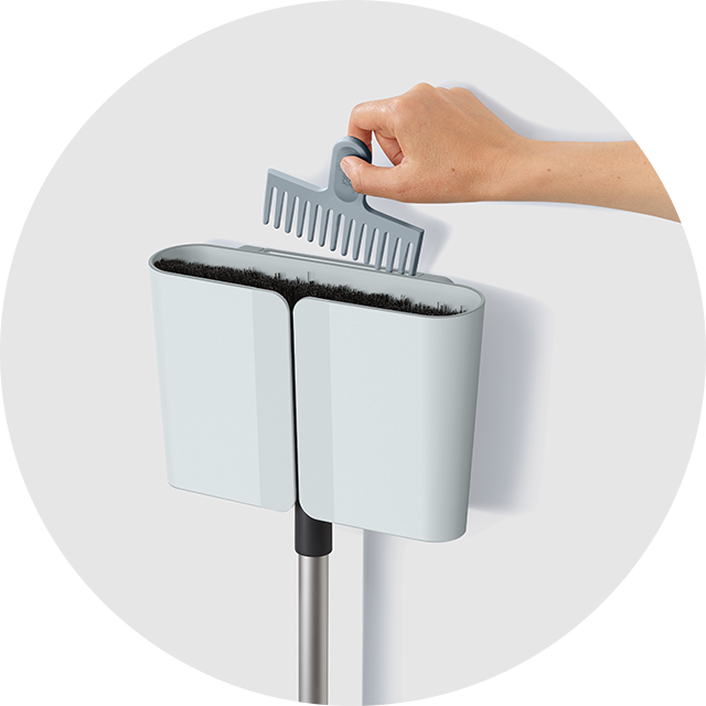 CleanStore Blue Wall-mounted Broom