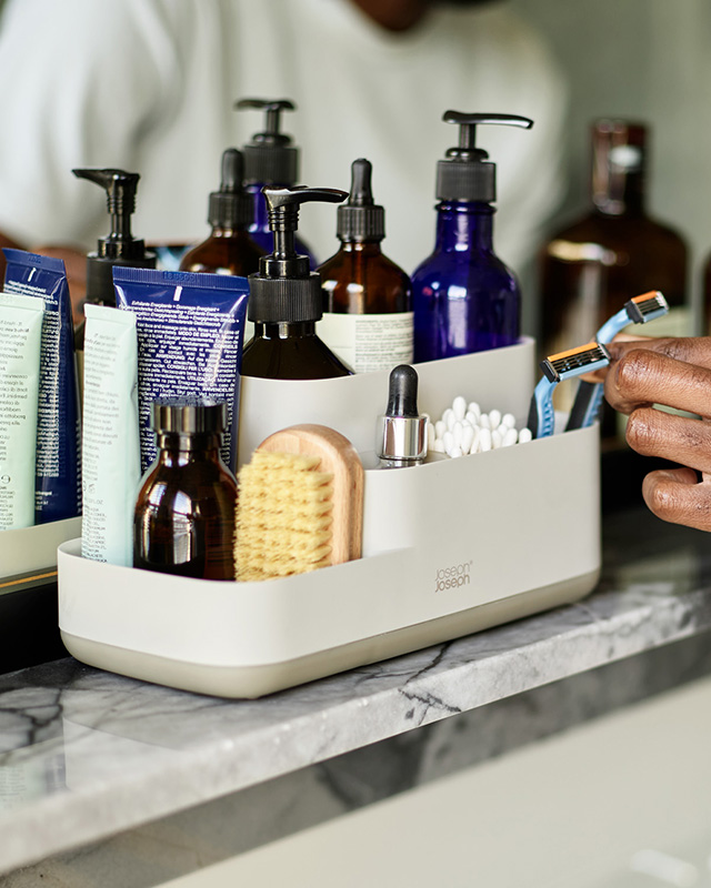 EasyStore™ Matt Ecru Bathroom Storage Caddy