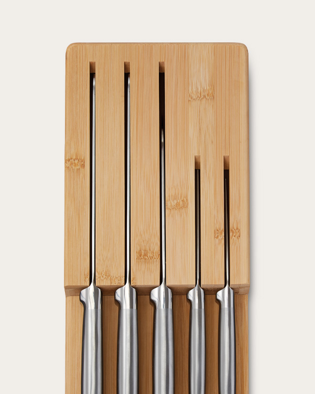 Elevate™ Steel Knife Set with In-drawer Bamboo Storage Tray